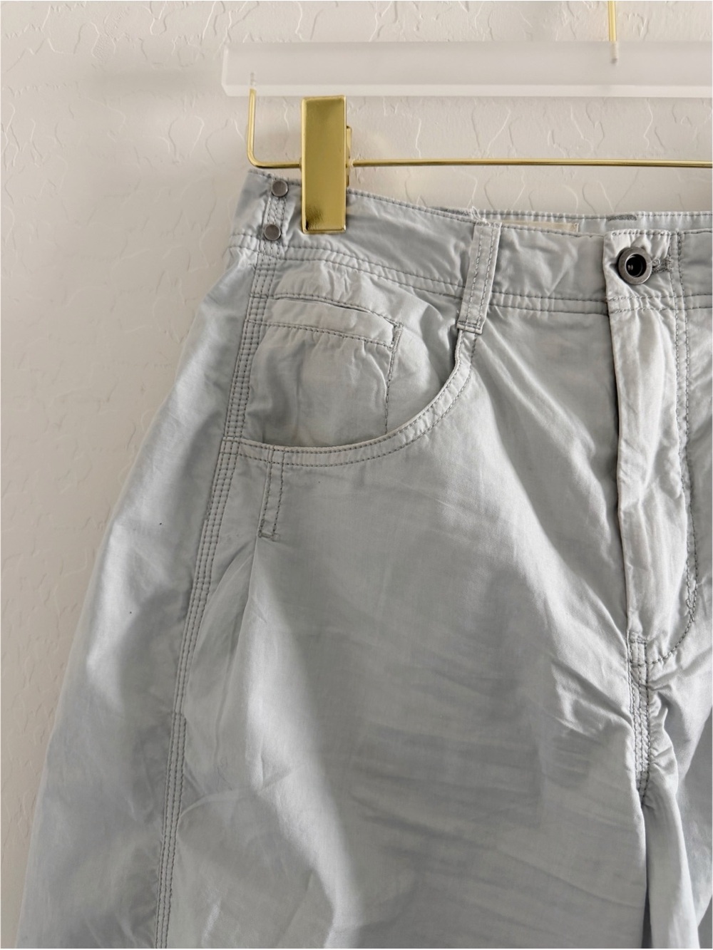 Anthropologie Pilcro Parachute Curve Barrel Wide Leg Pants Trousers Size 26 - Picture 11 of 15